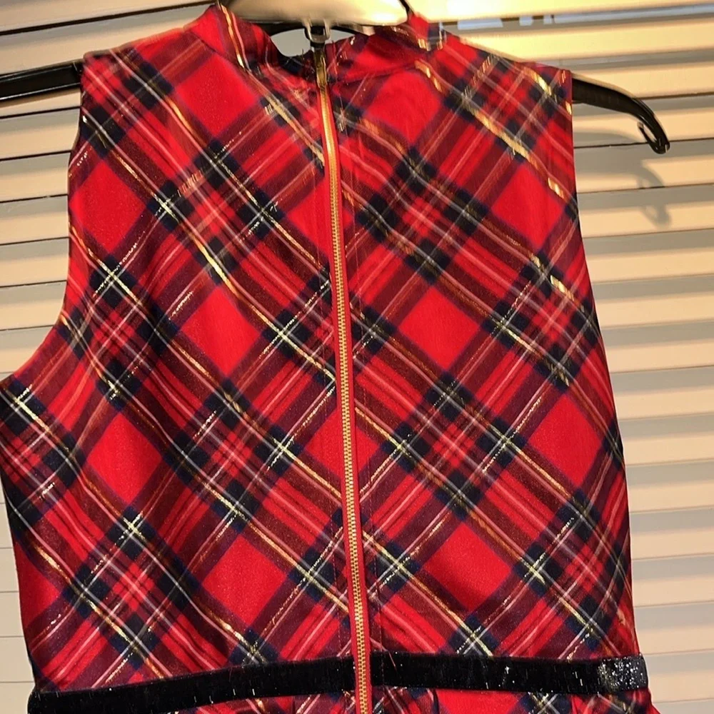 American Girl holiday tartan plaid girls‎ dress 16 like new